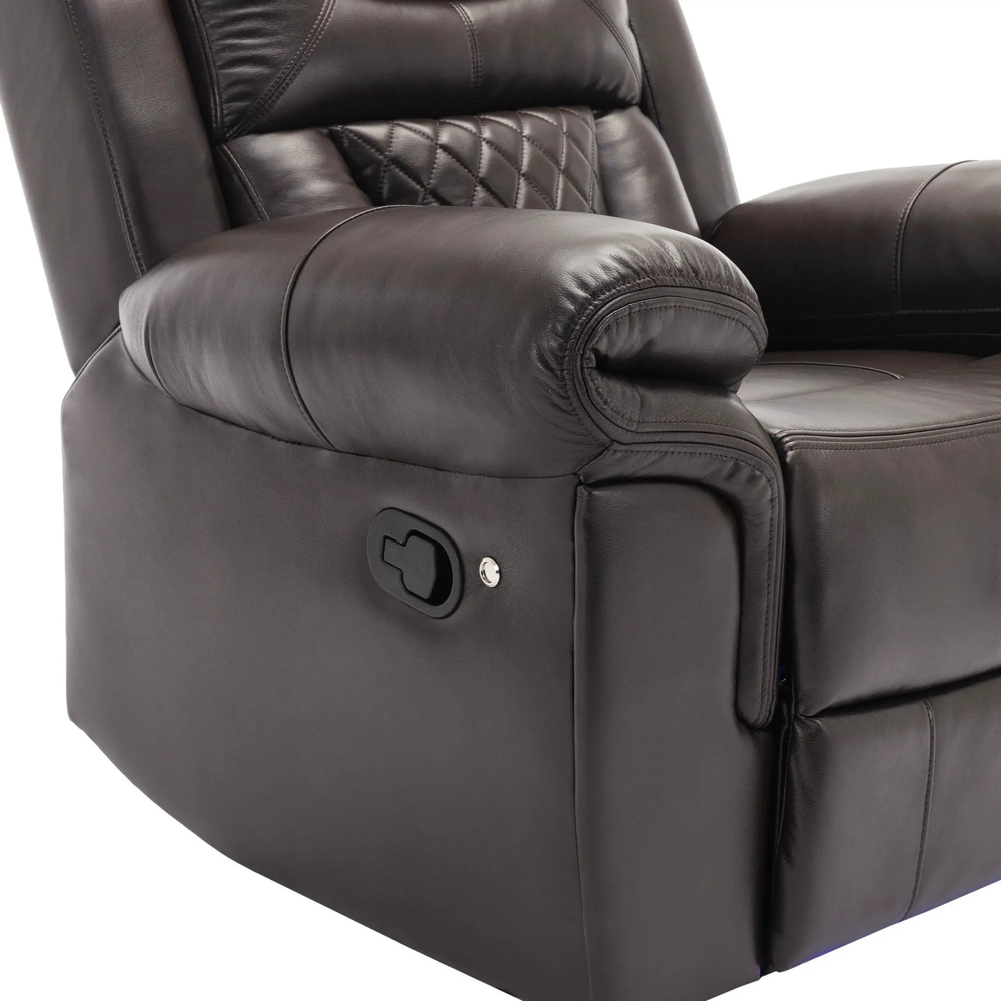 Home Theater Seating Manual Recliner Chair With Led Light Strip For Living Room by HouseOfZazla