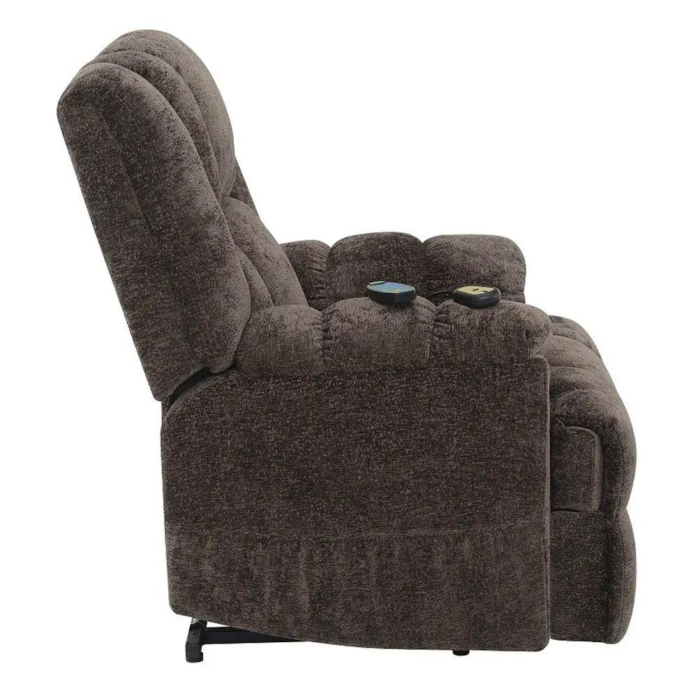 Pacay - Power Recliner With Lift, Heating & Massage - Brown Chenille by Unique Piece Furniture