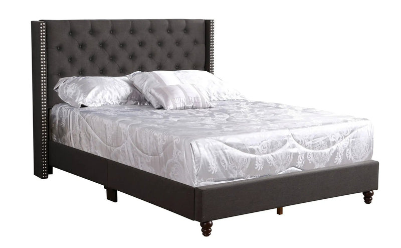 Nailhead Bed Transitional Vibrant by Unique Piece Furniture