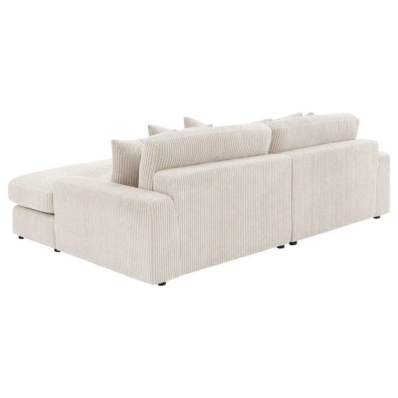 Blaine Upholstered Reversible Chaise Sectional Sofa Sand by Unique Piece Furniture