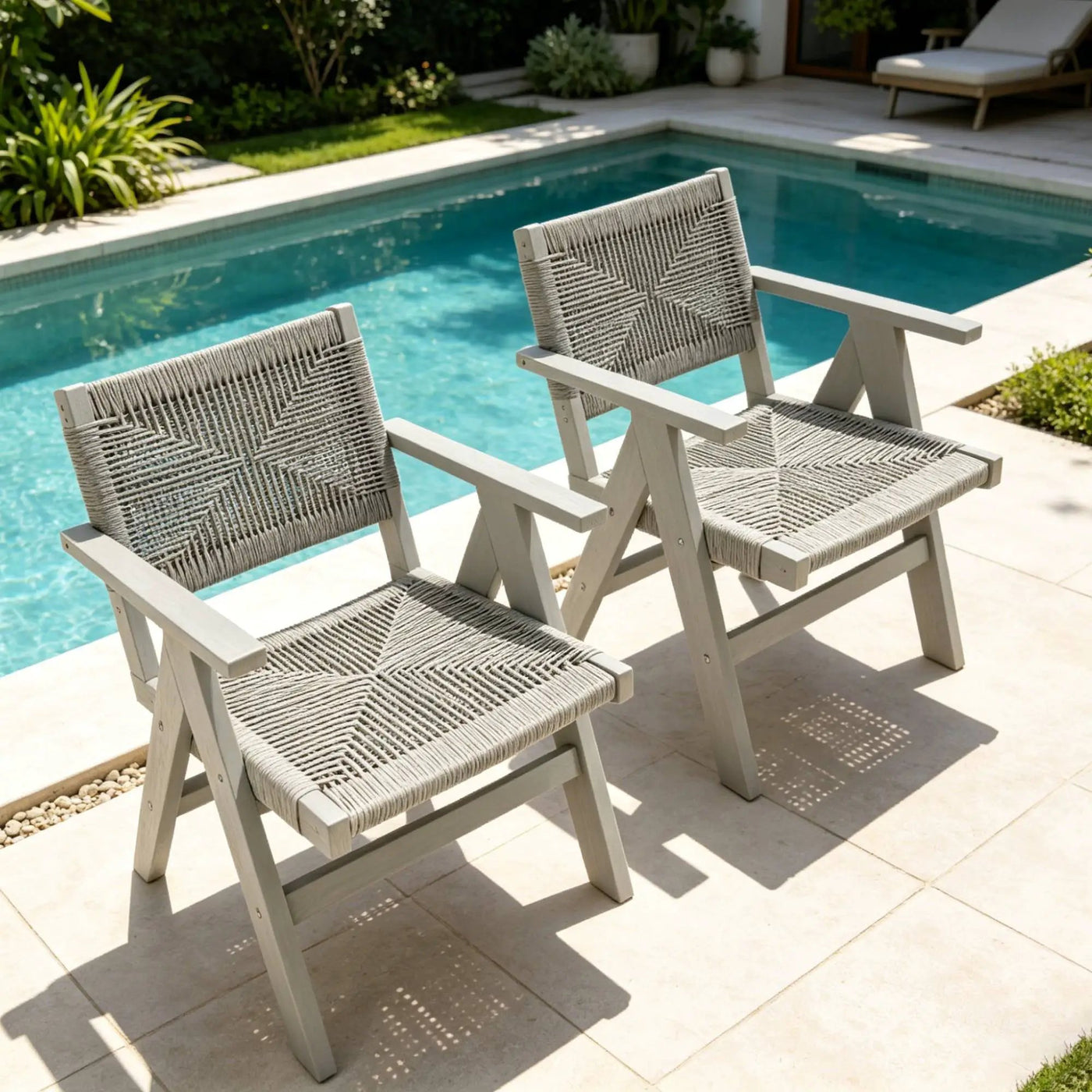 2 Piece HIPS All-Season Dining Chair Suitable For Garden Dinners & Versatile Outdoor Eating Spaces by HouseOfZazla