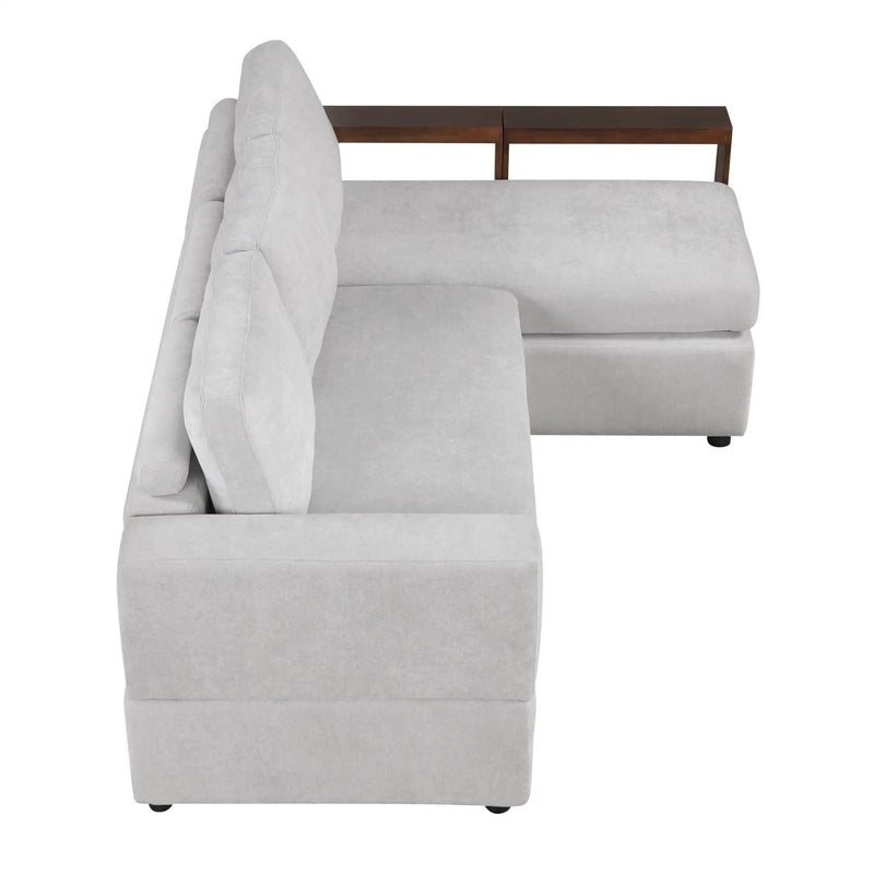 Sectional Sofa Upholstered Sofa Couch With Reversible Armrests For Living Room by HouseOfZazla