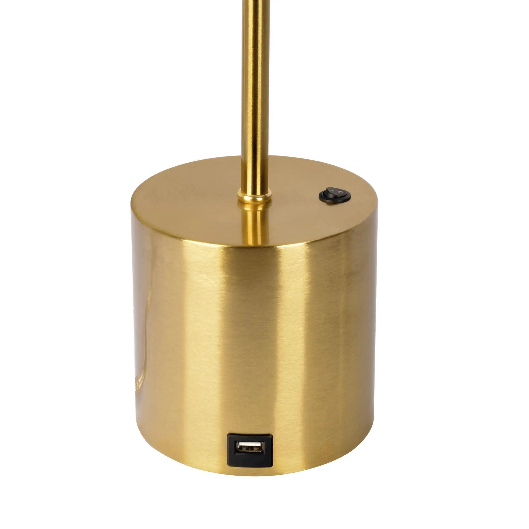 Ethereal - Modern Small Table Lamp, Desk Lamp Fixture With Globe Shade - Gold / White by Unique Piece Furniture