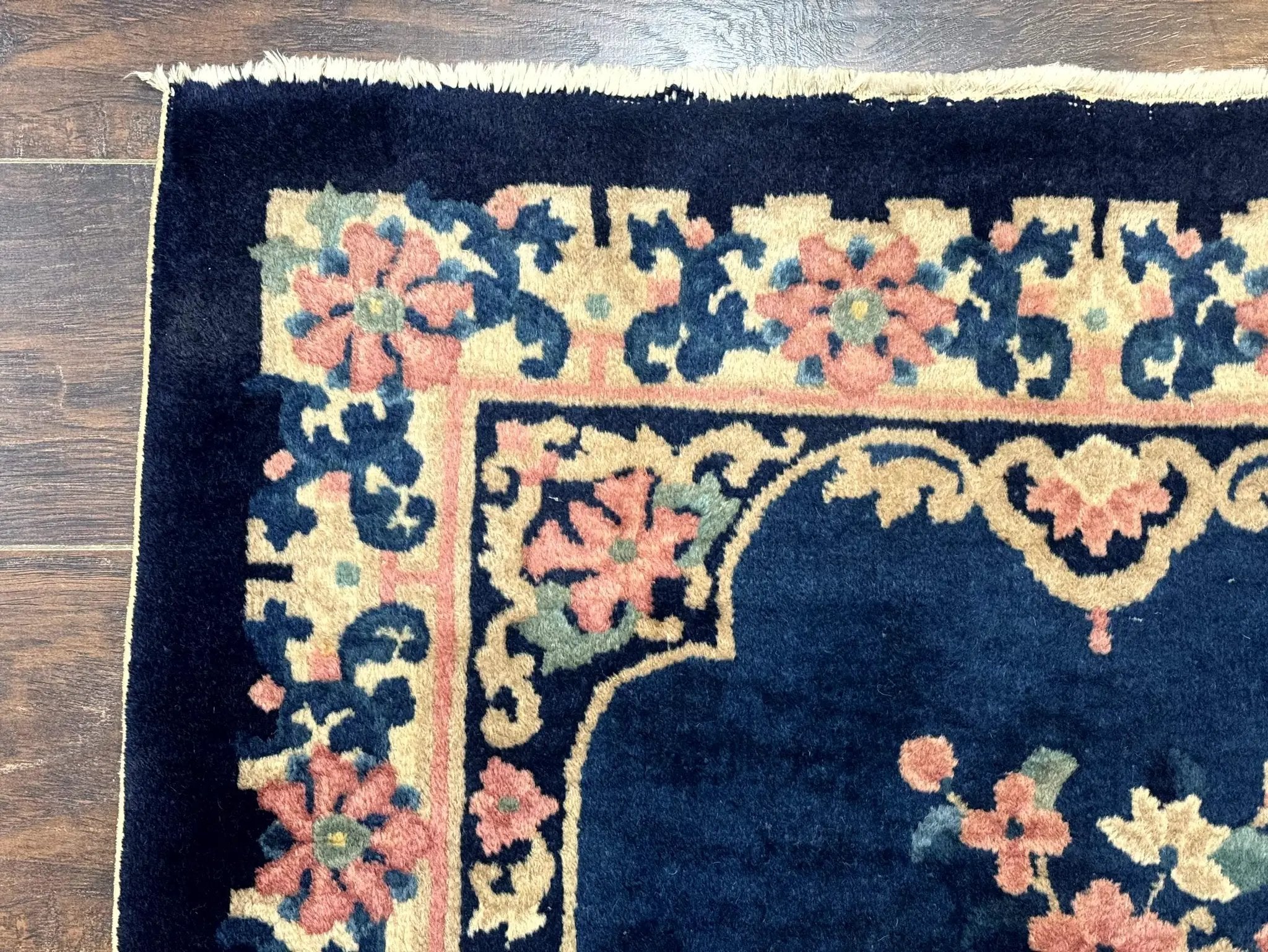 Chinese Rug 3x6, Peking Rug, Blue Chinese Wool Rug, Fete Rug by Jewel Rugs