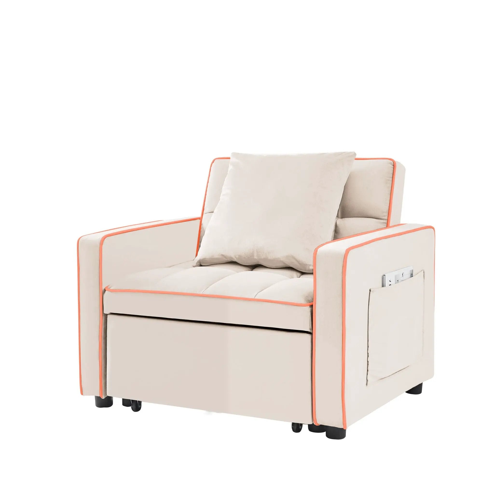 Modern 3 In 1 Sofa Bed Chair, Adjustable Recliner by Unique Piece Furniture