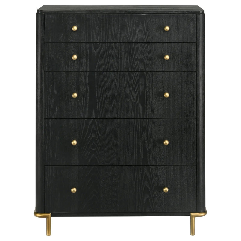 Arini 5-drawer Bedroom Chest Black by Unique Piece Furniture