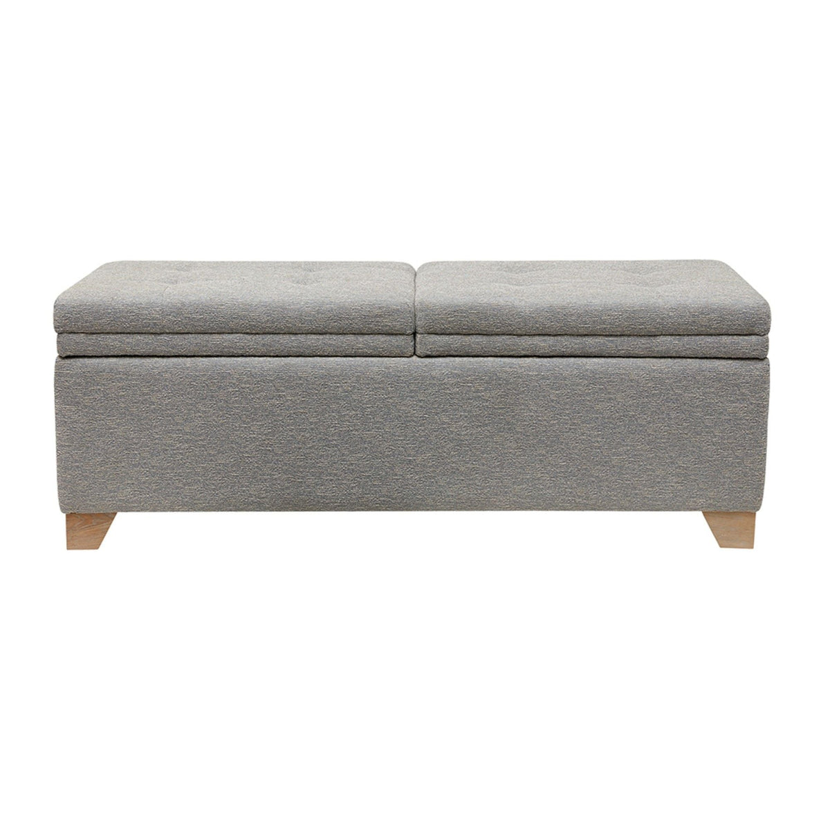Soft Close Upholstered Storage Bench with Split-Top Access - Dark Gray, photo 4 of 5