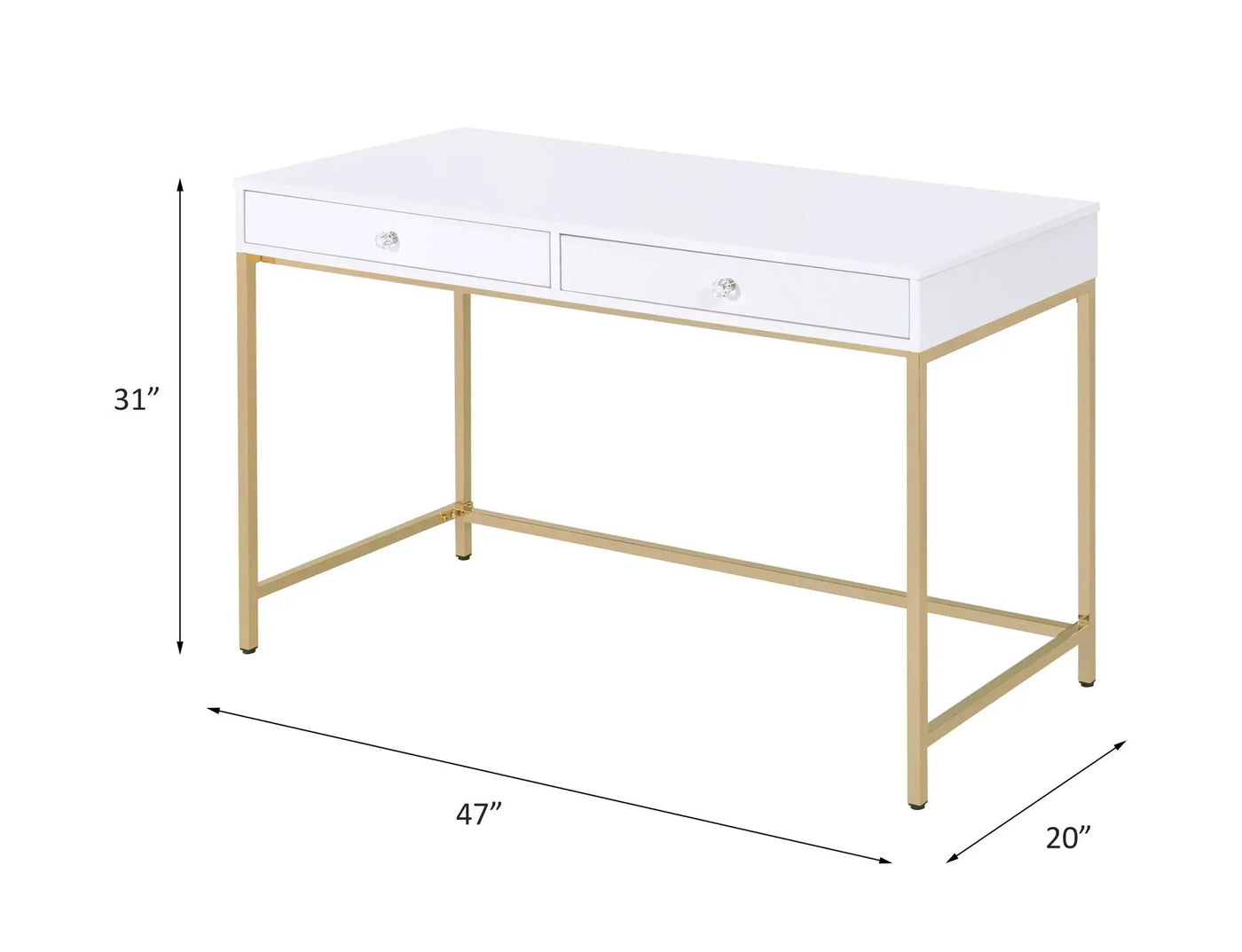 Ottey - High Gloss Writing Desk by Unique Piece Furniture