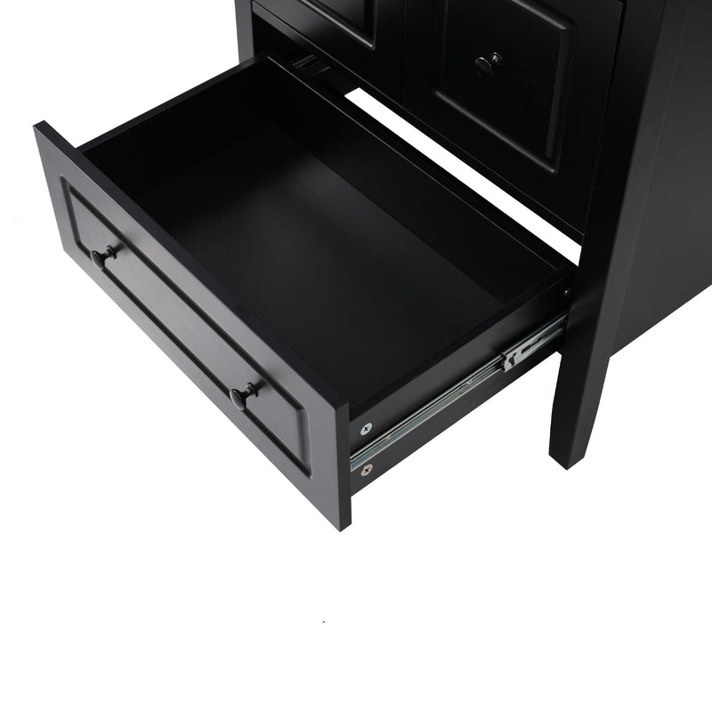 Retro Bathroom Vanity With Sink, Soft Closing Cabinet & Drawers by HouseOfZazla
