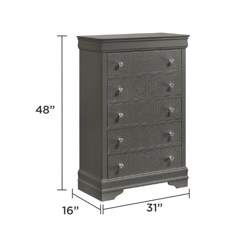 Blaze - Modern 5 Drawer Chest by HouseOfZazla