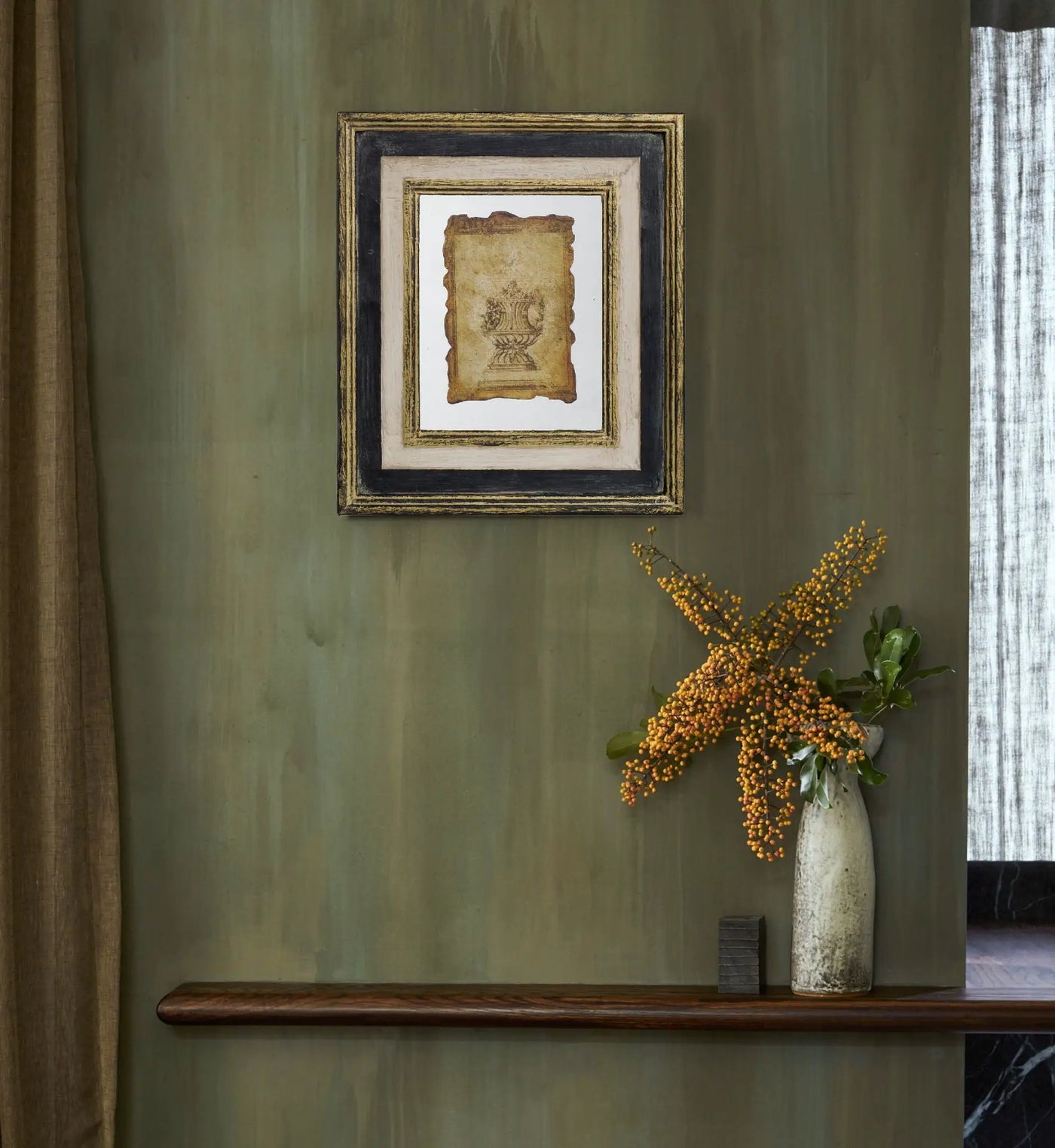 Lucian - Stylish Framed Antiqued Sculpture Print by HouseOfZazla