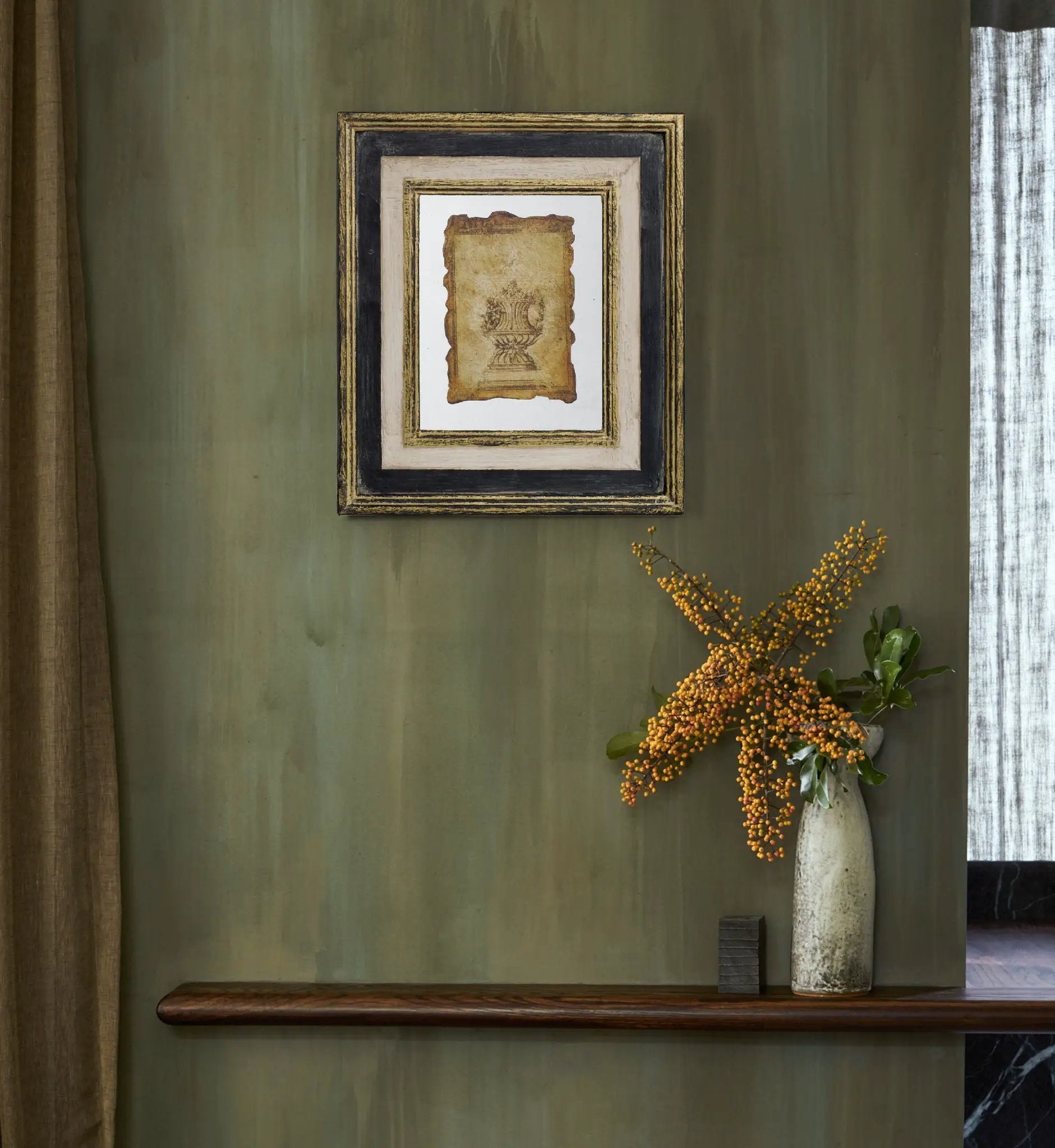 Lucian - Stylish Framed Antiqued Sculpture Print by Unique Piece Furniture