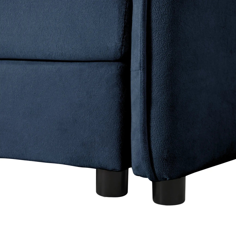 Oversized Deep Seat Sectional Sofa Modern Chenille Cloud Couch Large 3 Seater Modular Sofa with 3 Pillows by HouseOfZazla