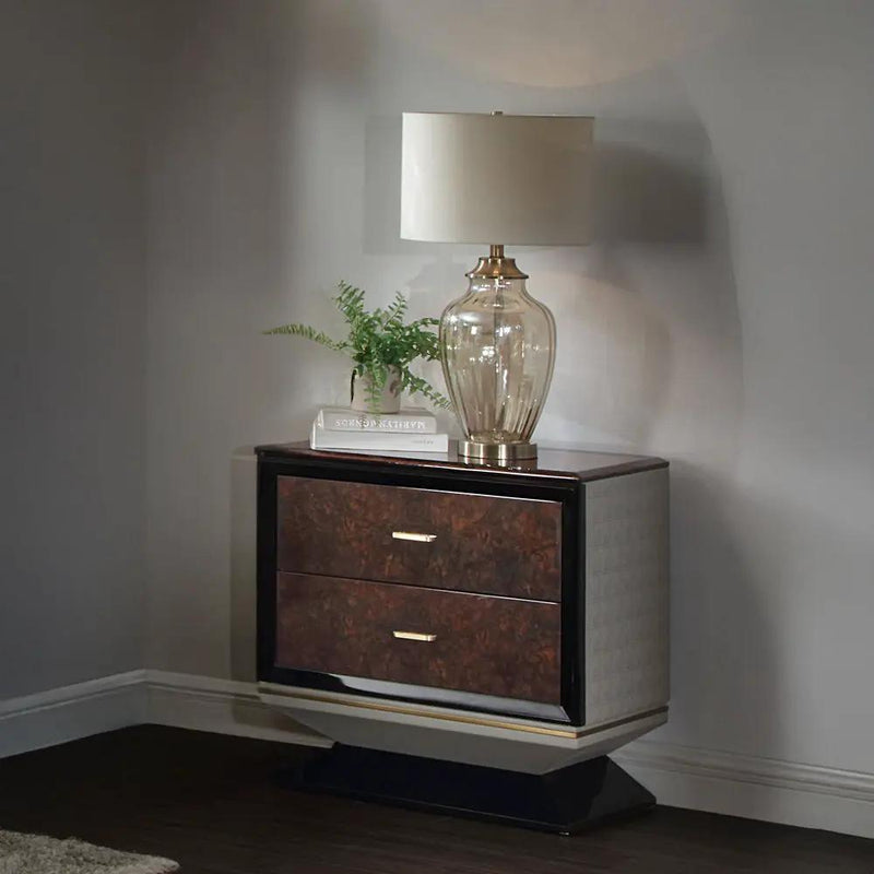 Jamonica - Nightstand With 2 Drawers - Dark Brown by Unique Piece Furniture