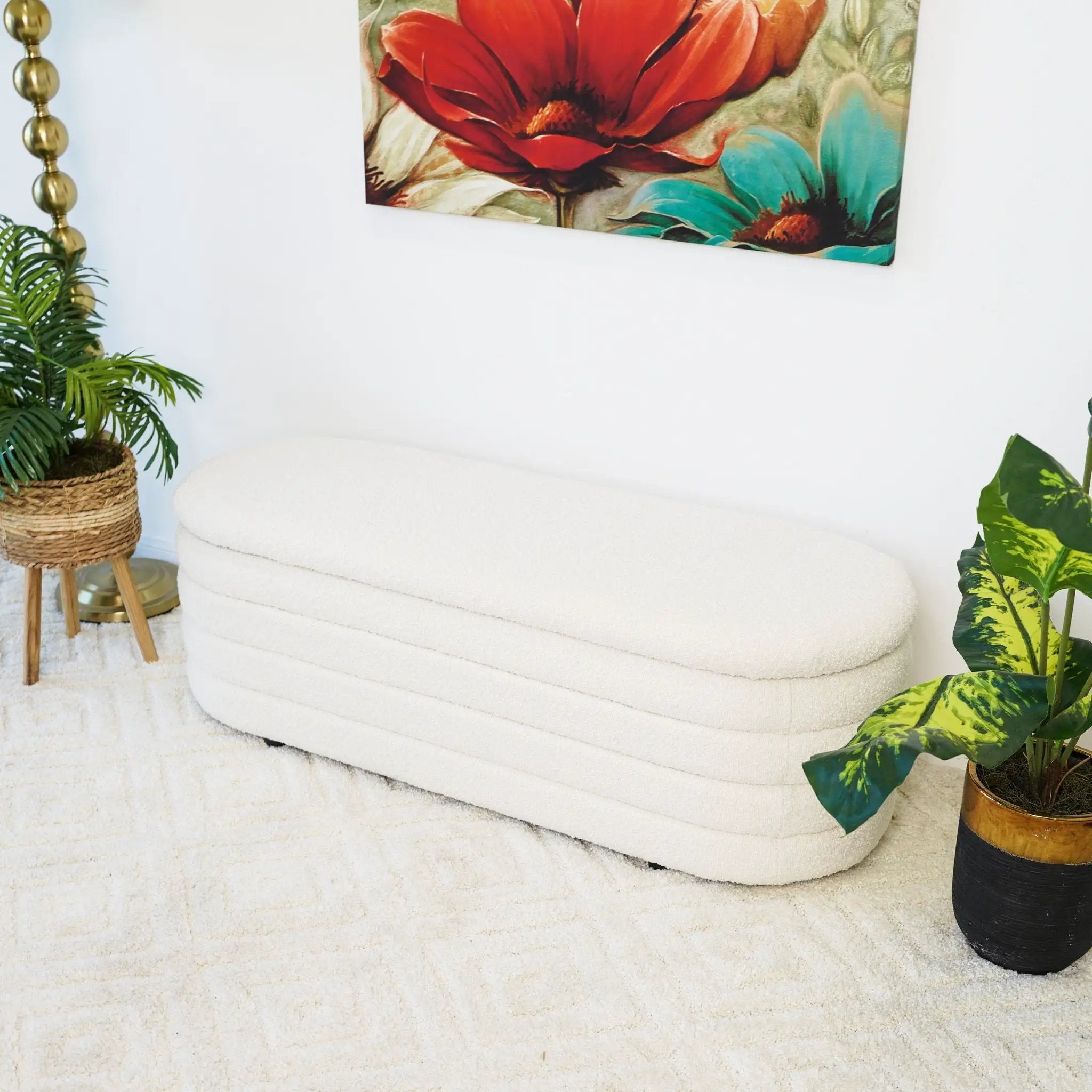 Cabana - Bench With Storage - Ivory by Unique Piece Furniture
