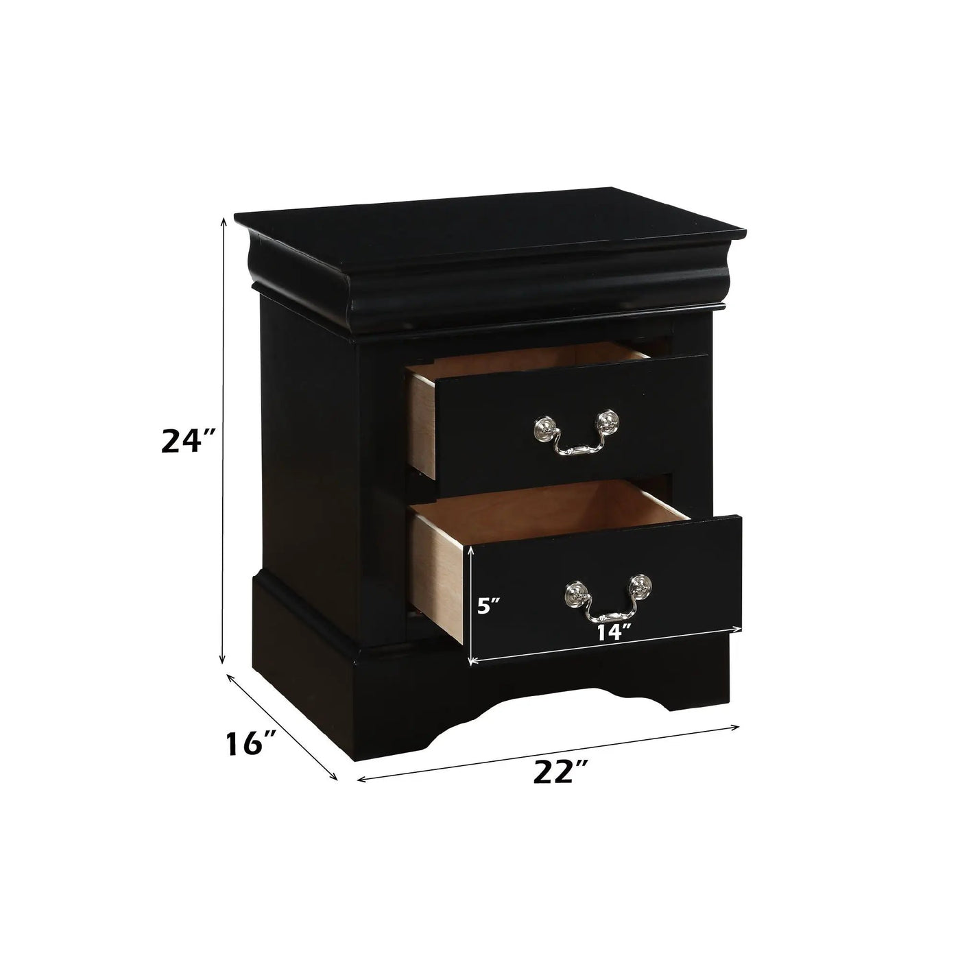 Louis Philippe III - Sleek Design Nightstand by HouseOfZazla