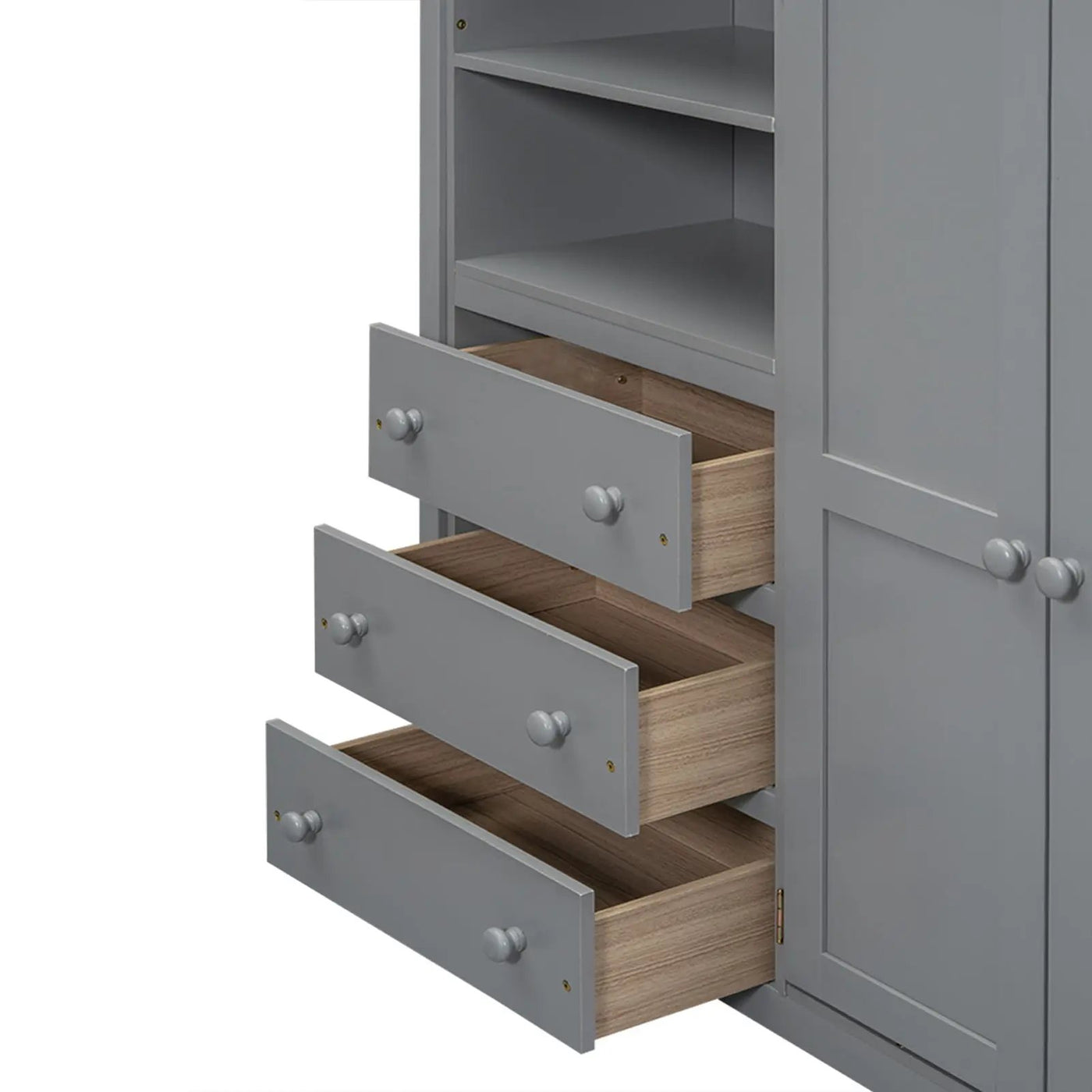 Loft Bed With Built In Wardrobe, Shelves And Drawers by HouseOfZazla