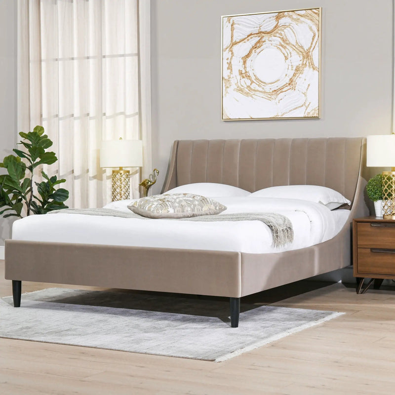 Aspen - Vertical Tufted Modern Headboard Platform Bed Set by Unique Piece Furniture