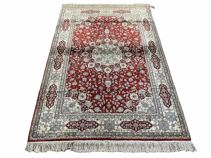 4' X 6' Vintage Fine Handmade Chinese Oriental Silk Rug 400 KPSI Wow by Jewel Rugs