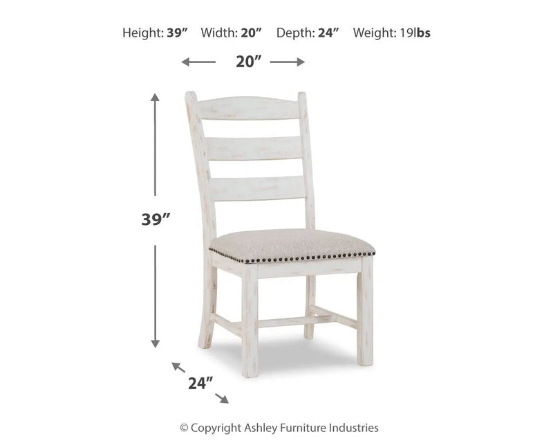 Valebeck - Dining UPH Side Chair (Set of 2) - Beige / White by Unique Piece Furniture