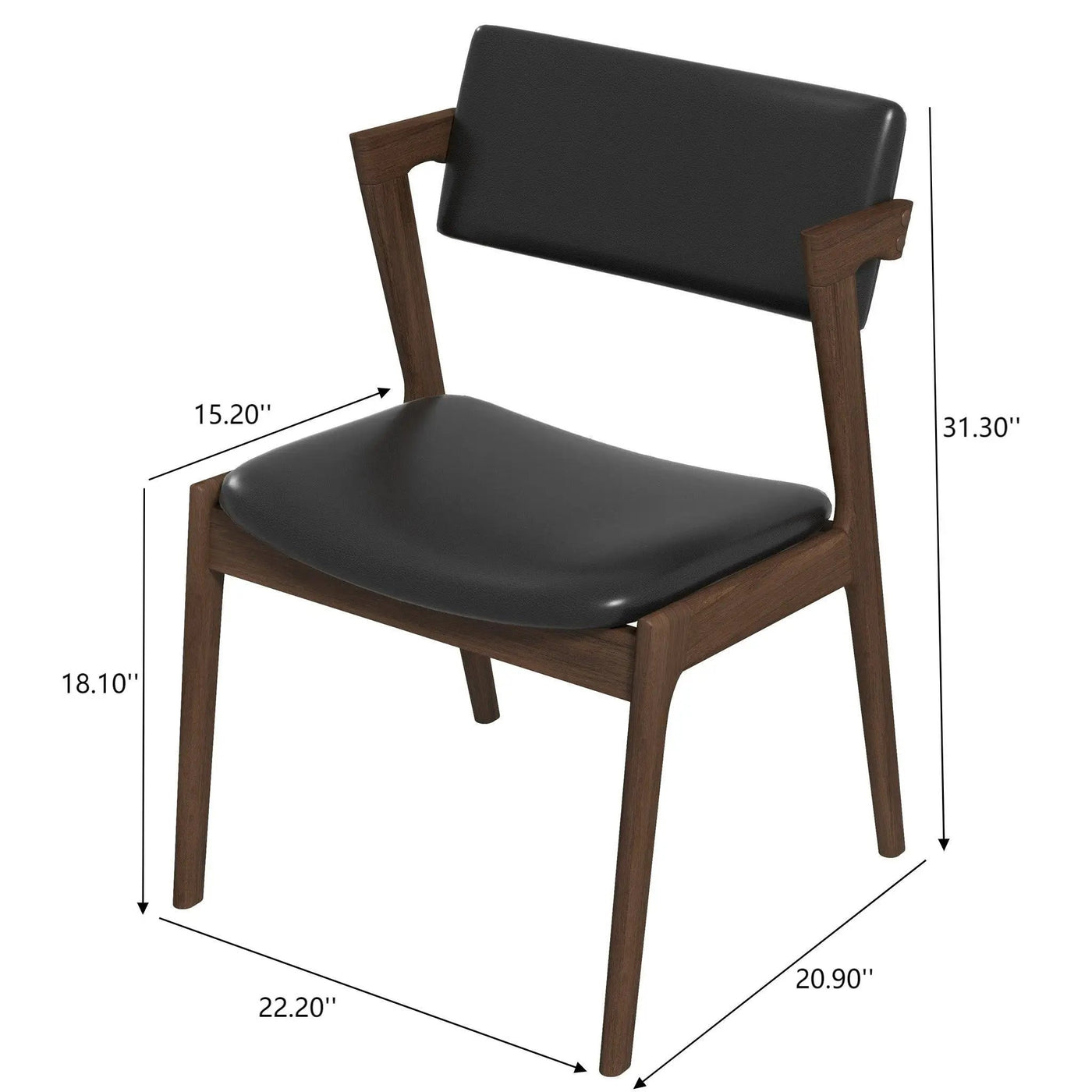 Edwin - Mid-Century Modern Dining Chair (Set of 2) by HouseOfZazla