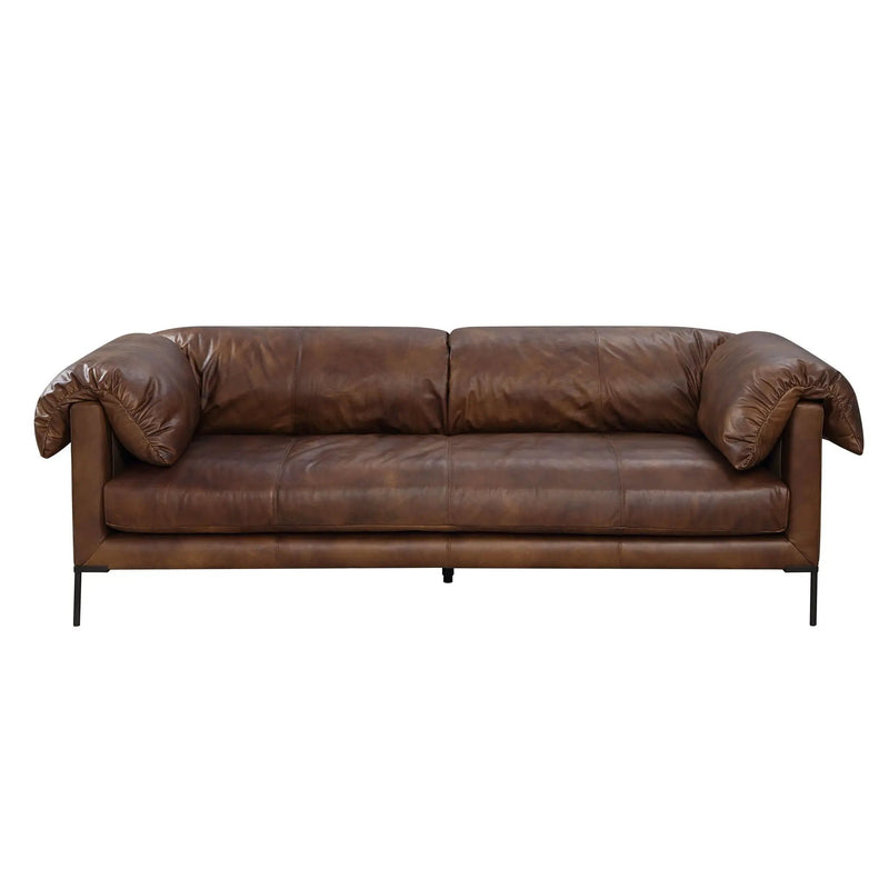 Jaron - Top Grain Leather Sofa - Mocha by Unique Piece Furniture