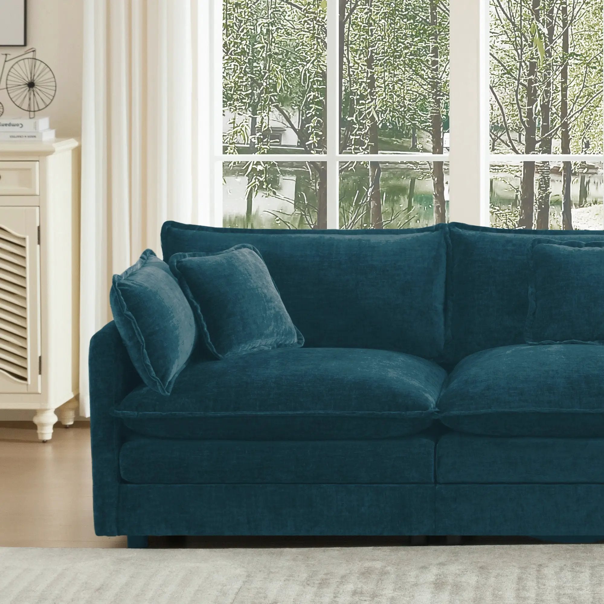 Chenille Sofa Set of 2: 2 & 3 Seater Couch by HouseOfZazla