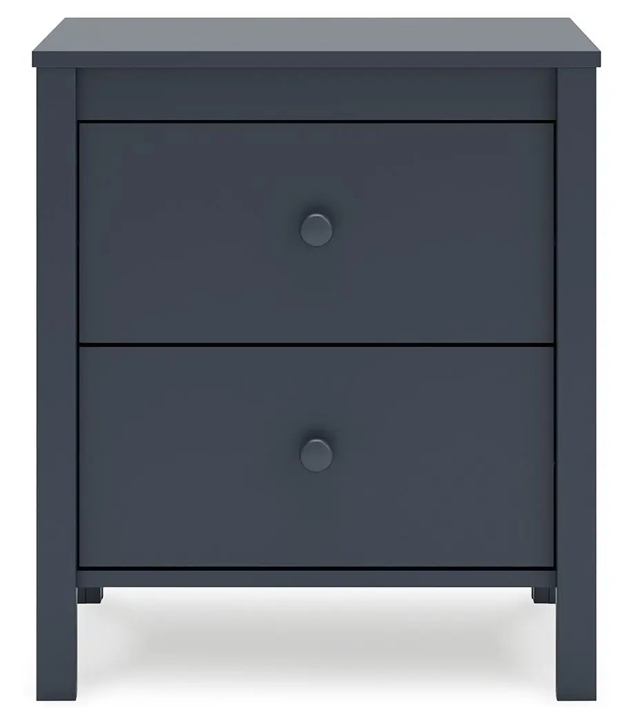 Simmenfort - Two Drawer Night Stand - Navy Blue by Unique Piece Furniture