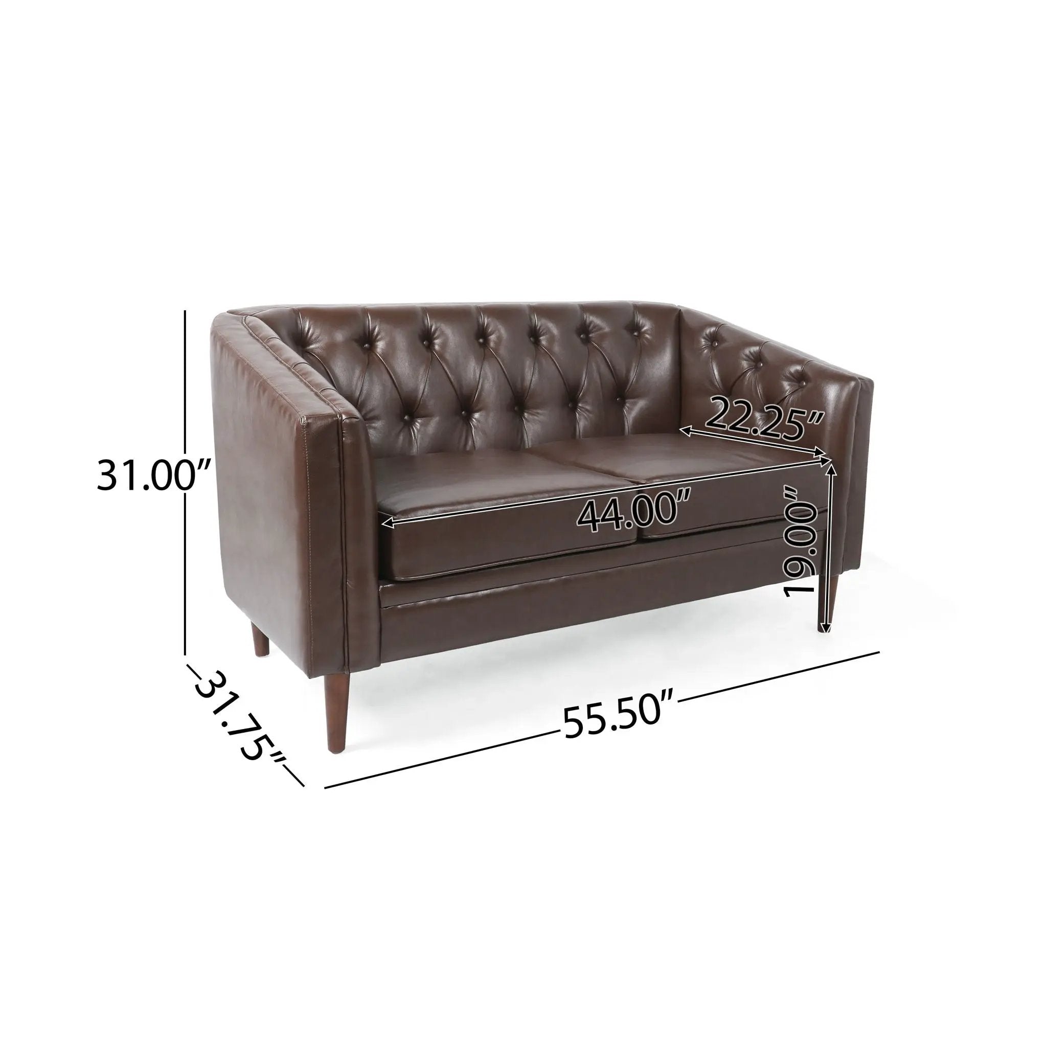 Sophisticated Loveseat With Diamond Stitched Detailing by HouseOfZazla