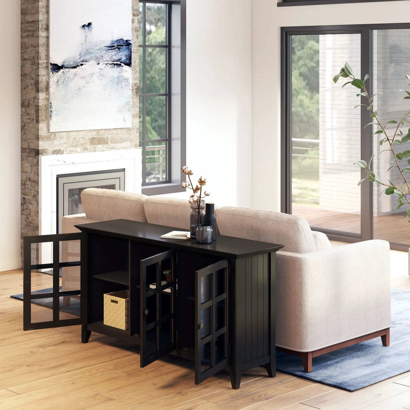 Acadian - Wide Storage Cabinet Handcrafted by HouseOfZazla