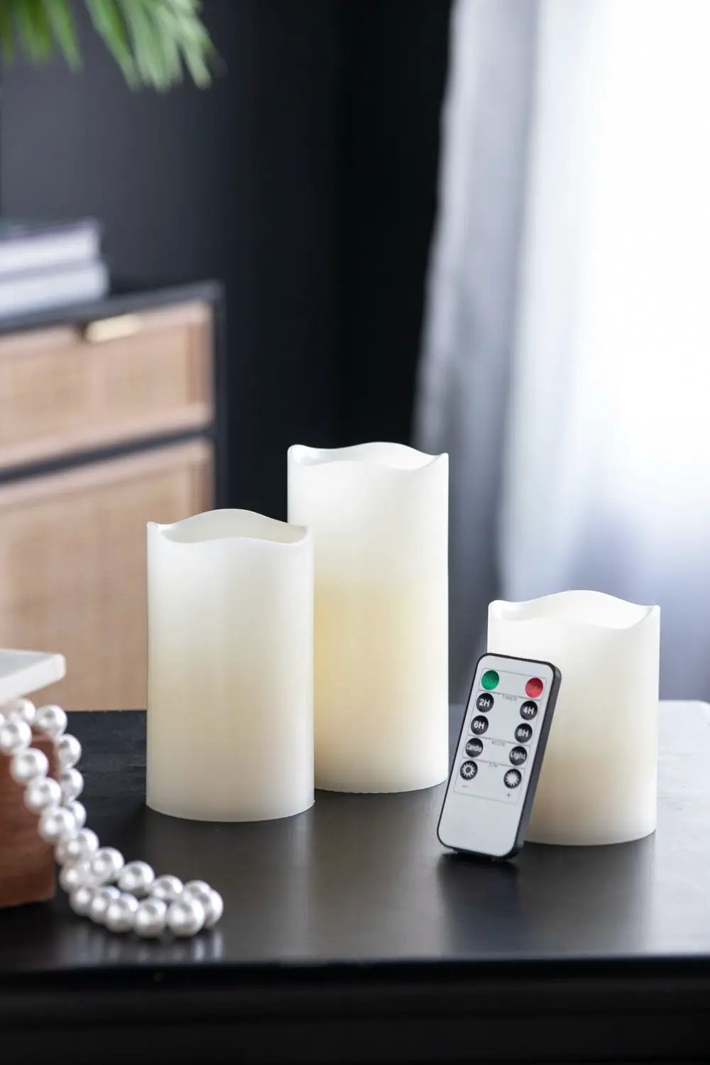 LED Candles With Remote Timer (Set of 3) - Ivory by HouseOfZazla