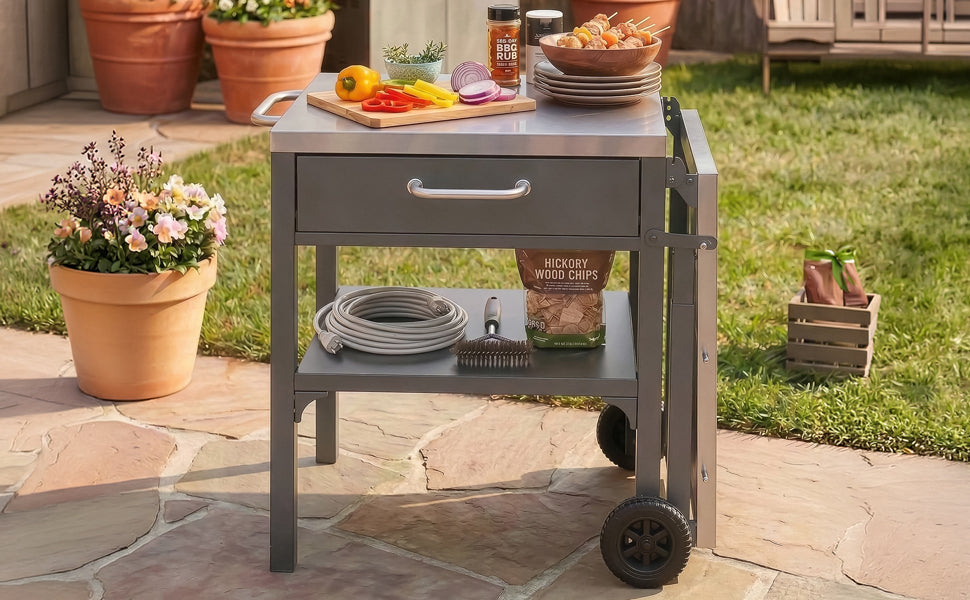 Outdoor Kitchen Cart Foldable Outdoor Prep Station by HouseOfZazla