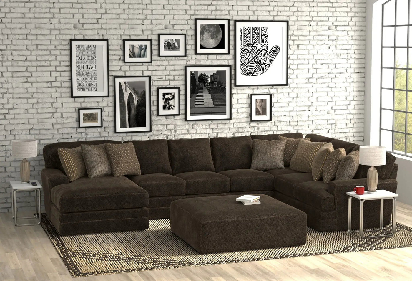 Mammoth - Sectional With Cocktail Ottoman by Unique Piece Furniture