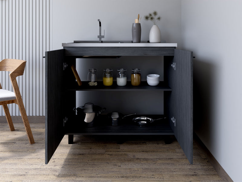 Utility Sink Cabinet Burwood, Kitchen, Smokey by HouseOfZazla