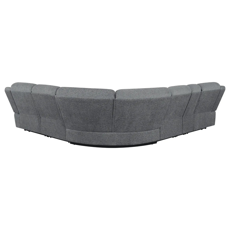 Bahrain 6-piece Modular Reclining Sectional Sofa Charcoal by Unique Piece Furniture