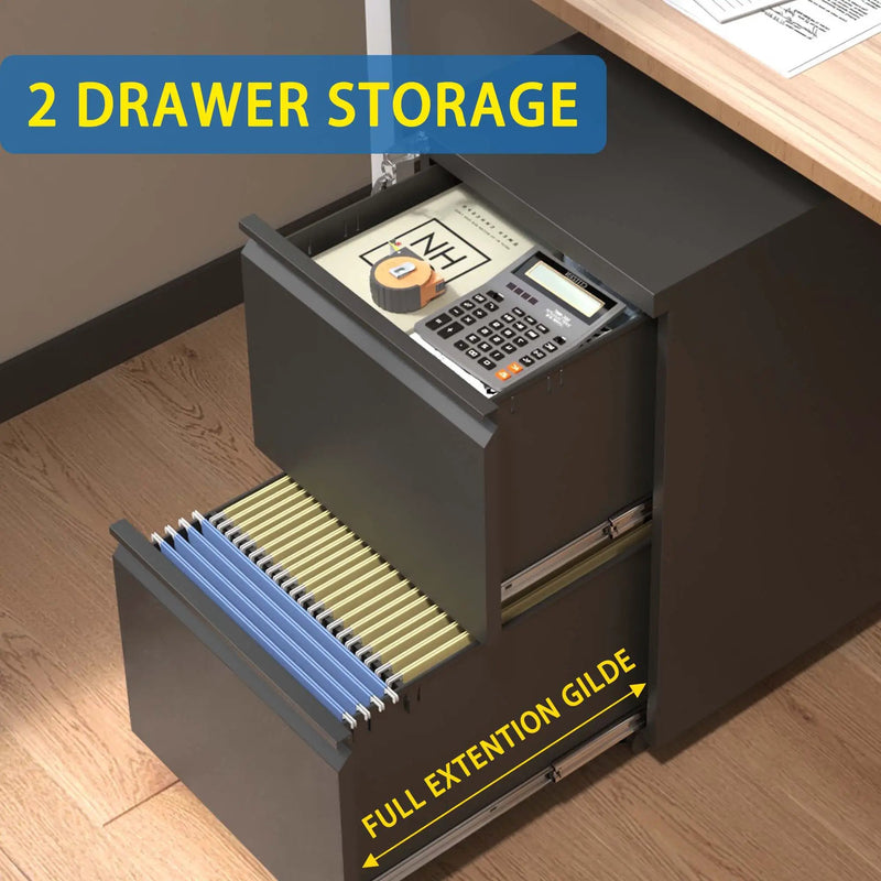 Metal Drawer Mobile File Cabinet With Lock For Home Office Organizer by Unique Piece Furniture
