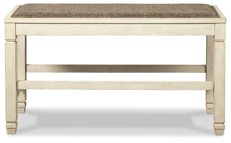 Bolanburg - DBL Counter UPH Bench - Beige by Unique Piece Furniture