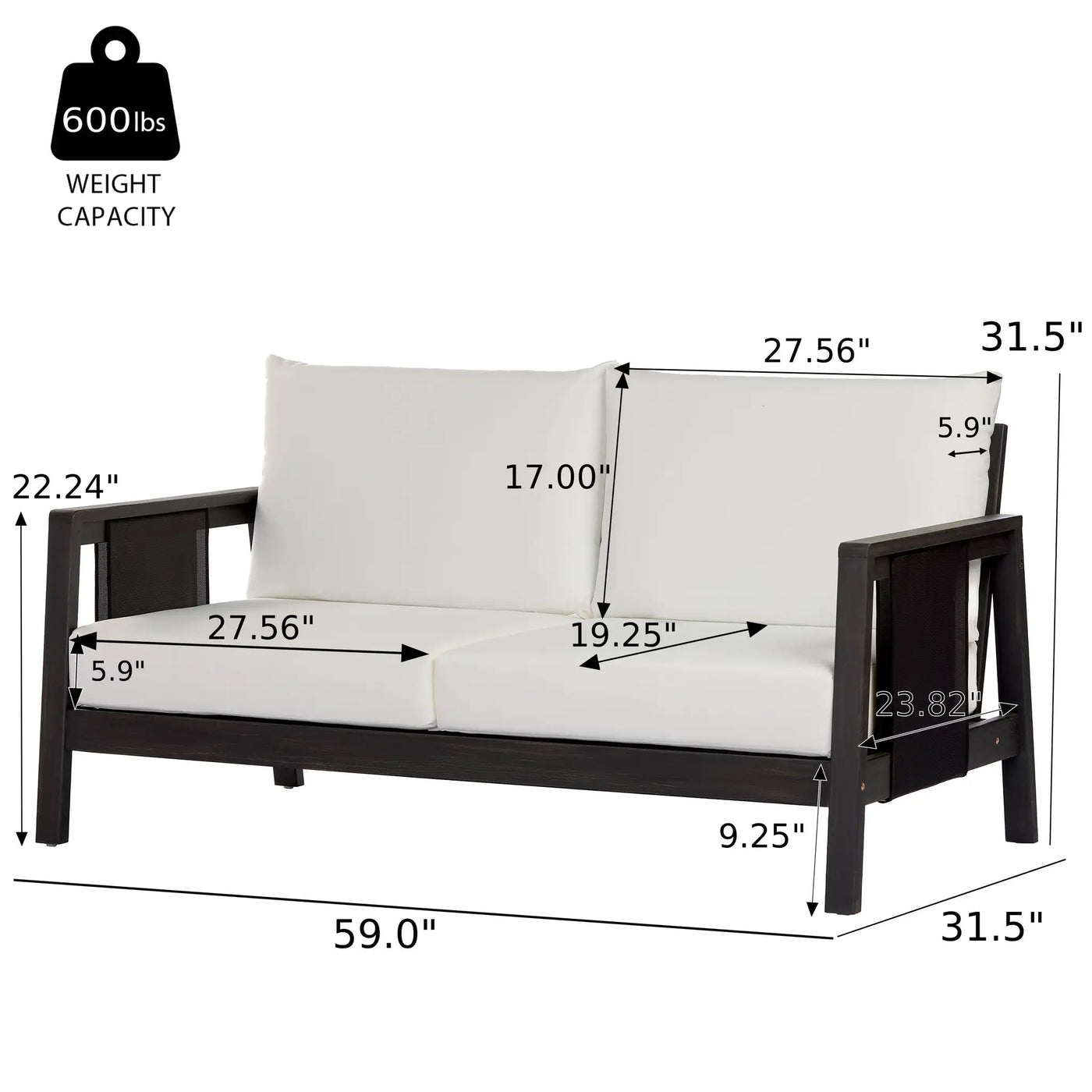 2 Piece Outdoor Loveseat and Coffee Table Set by HouseOfZazla