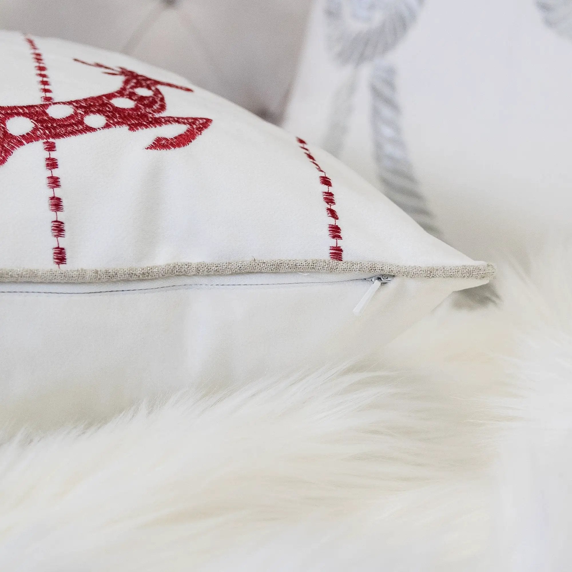 White Christmas Throw Pillow 20x20 by HouseOfZazla