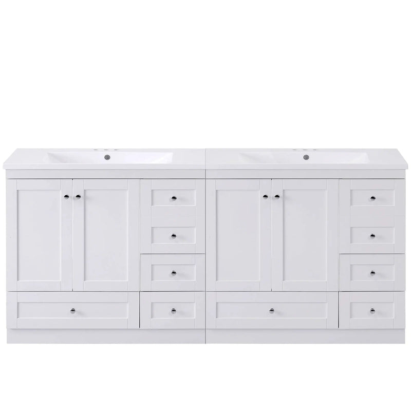 Shaker Free Standing Bathroom Vanity Cabinet & Sink, Soft Close Drawers, Soft Close Doors by HouseOfZazla