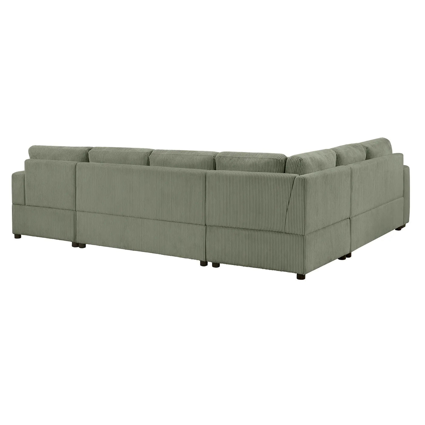 Oversized Sectional U-Shaped Sofa With Chaise Lounge And Three Soft Throw Pillows by HouseOfZazla