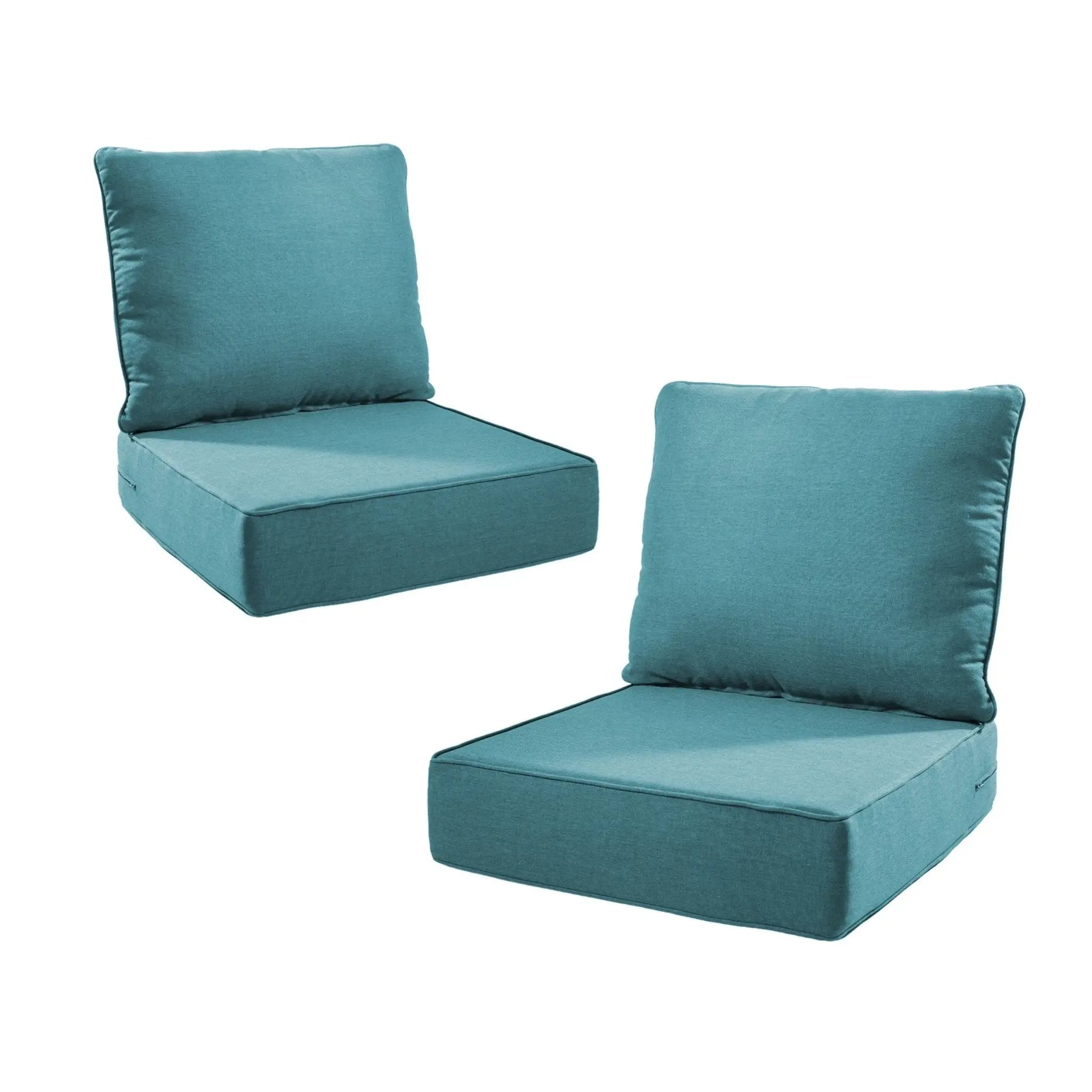 6" Thicker Outdoor Chair Cushion Set - Peacock by HouseOfZazla