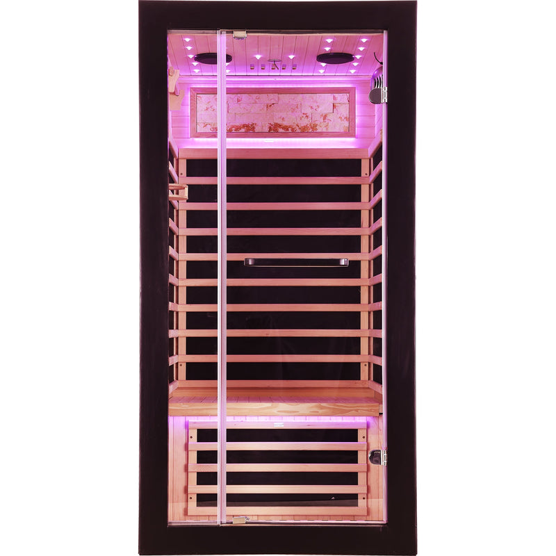 Single-person starlight ceiling lighting sauna by HouseOfZazla