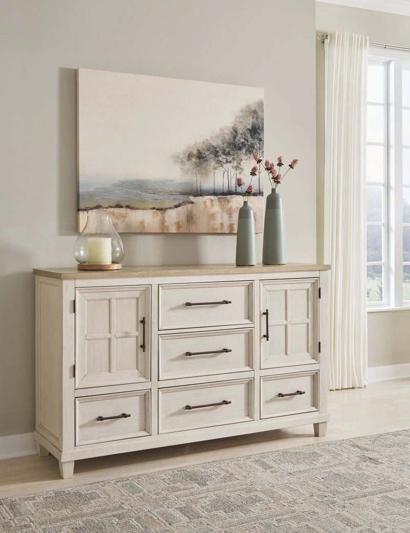 Shaybrock - Dresser - Antique White / Brown by Unique Piece Furniture