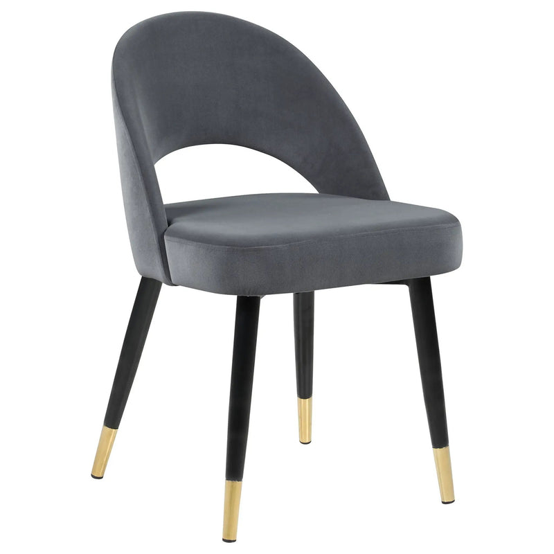 Lindsey Upholstered Dining Side Chair Grey (Set of 2) by Unique Piece Furniture