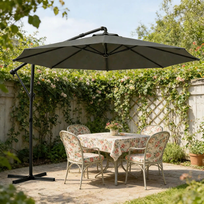Modern Style Outdoor Hanging Cantilever Umbrella by HouseOfZazla