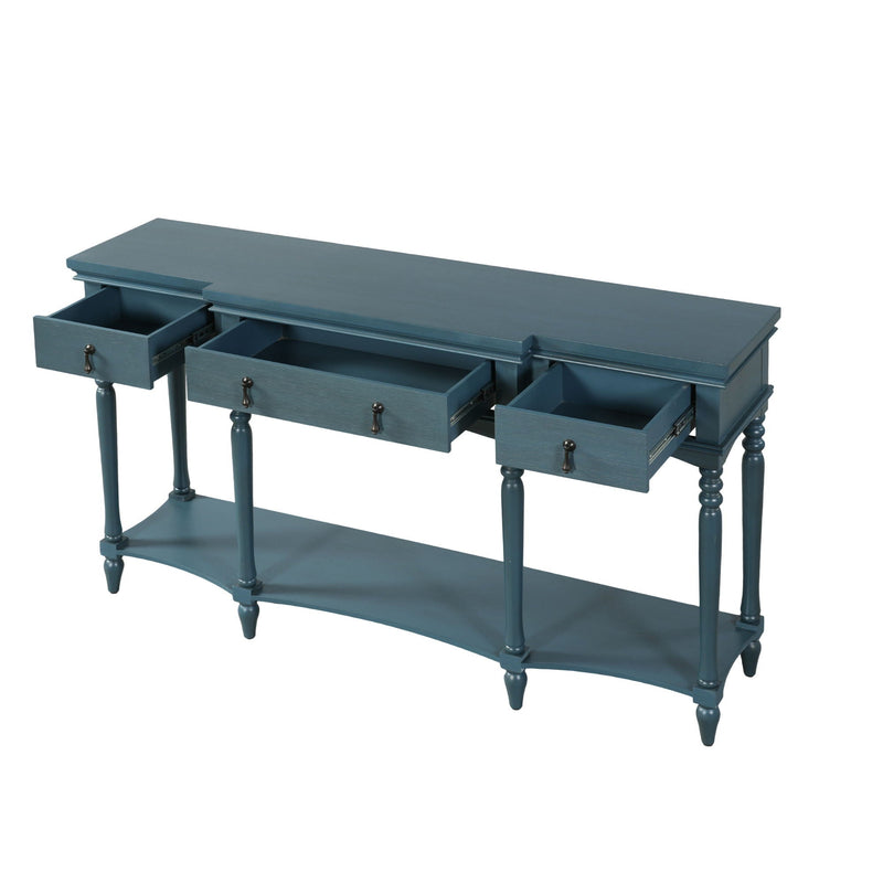 Retro Console Table With 3 Soft Close Drawers by HouseOfZazla