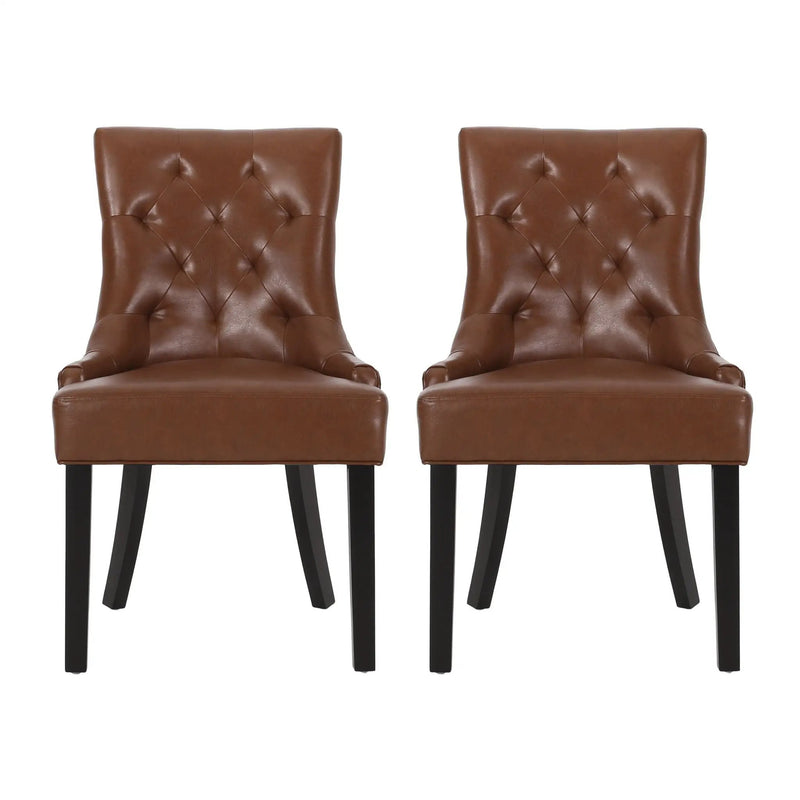 Cheney Contemporary Dining Chair Tufted Upholstery (Set of 2) by HouseOfZazla