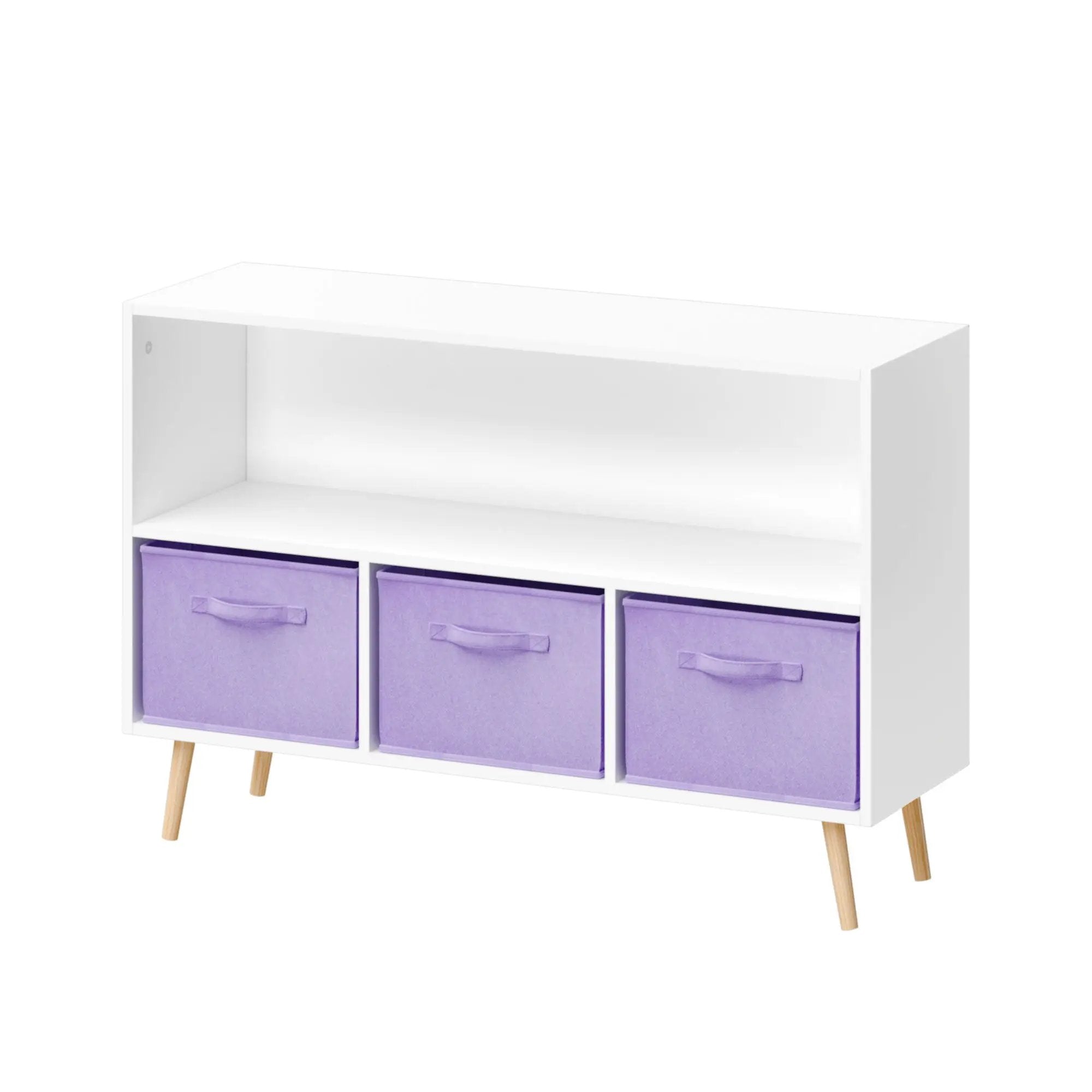 Bookcase With Collapsible Drawers, Book Display Organizer by HouseOfZazla