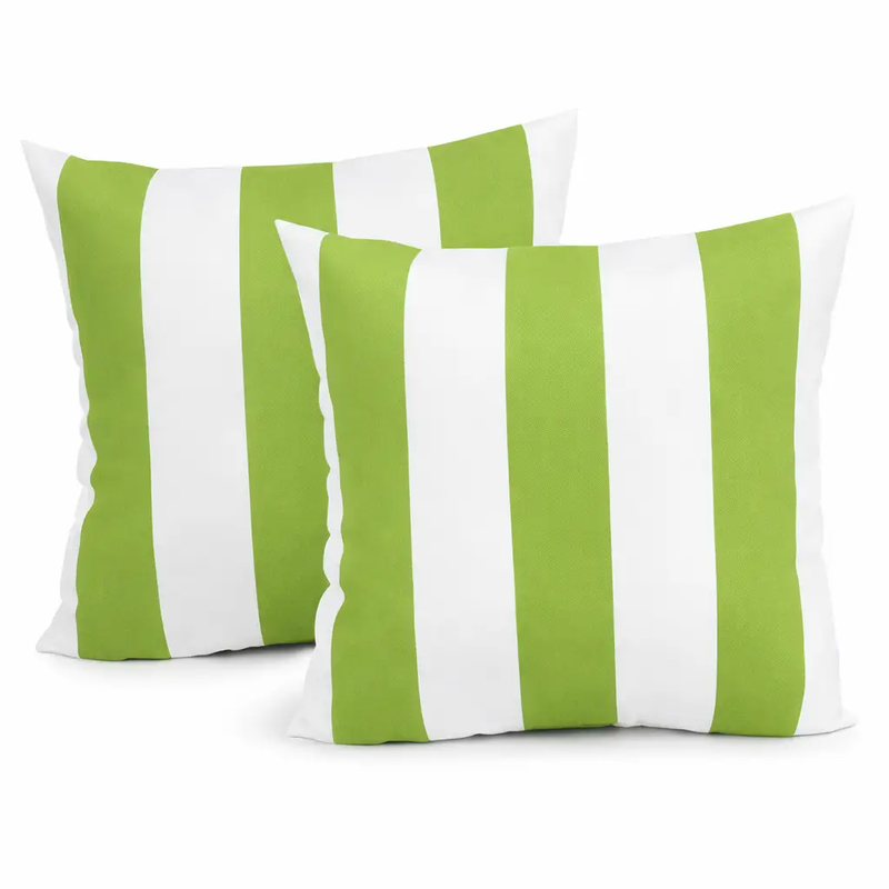 2 Pack Outdoor Throw Pillows, Waterproof & Fade-Resistant Patio Cushions (18x18 Inch) by HouseOfZazla